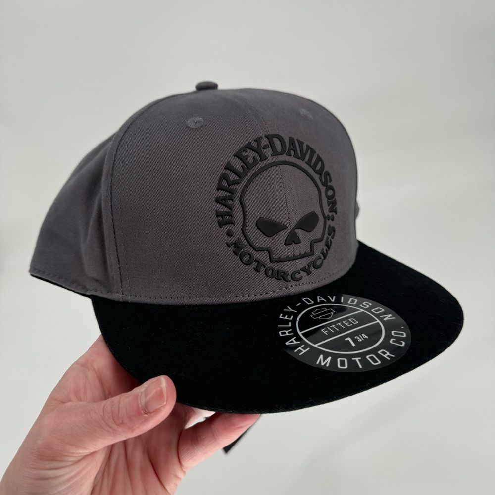Harley-Davidson Men's Willie G Skull Fitted Gray Baseball Cap 99406-22VM NWT‎